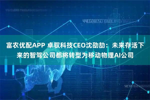 富农优配APP 卓驭科技CEO沈劭劼：未来存活下来的智驾公司都将转型为移动物理AI公司